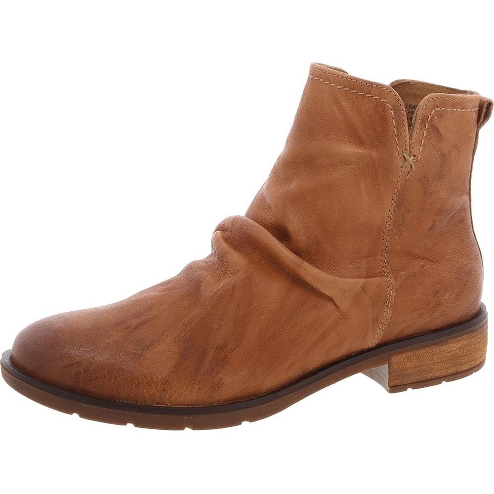 Sofft Beckie Luggage Leather Slouch Ankle Boots Brown Womens 10